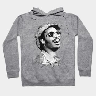 Young Stevie Wonder  in Abstract Art Hoodie